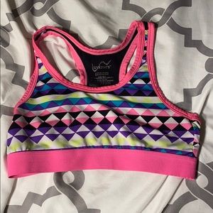 Multi colored sports bra